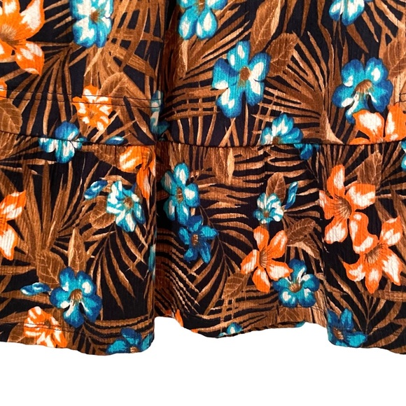Lands End Tropical Hawaiian Print Skirt Size XS (2-4) Pockets Flare - Picture 4 of 7